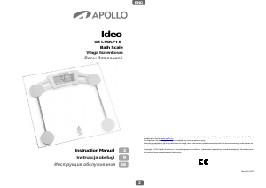 Руководство Apollo WLI-150-CLR Ideo Весы