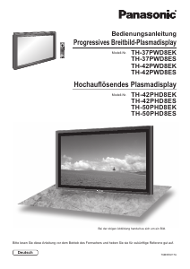 Bedienungsanleitung Panasonic TH-42PWD8ES Plasma fernseher