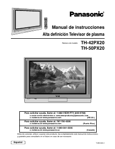 Manual de uso Panasonic TH-42PX20UP Televisor de plasma