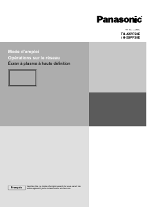 Mode d’emploi Panasonic TH-50PF50E Téléviseur plasma