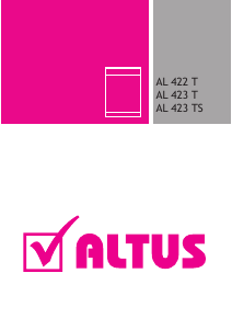 Kullanım kılavuzu Altus AL 423 TS Bulaşık makinesi