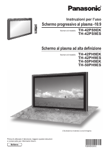 Manuale Panasonic TH-50PH9ES Plasma televisore