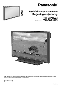 Brugsanvisning Panasonic TH-50PHD3E Plasma TV