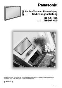 Bedienungsanleitung Panasonic TH-50PHD5EX Plasma fernseher