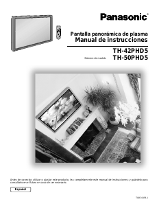 Manual de uso Panasonic TH-50PHD5UY Televisor de plasma