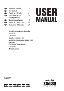 Manual Zanussi ZXL636IT Hob