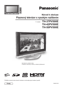 Manuál Panasonic TH-50PV500E Plazmová televize
