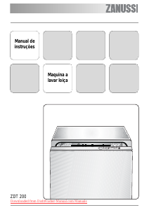 Manual Zanussi ZDT200 Máquina de lavar louça