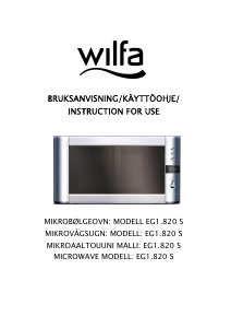 Manual Wilfa EG1.820 S Microwave