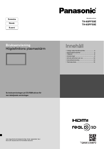 Käyttöohje Panasonic TH-60PF50E Plasmatelevisio