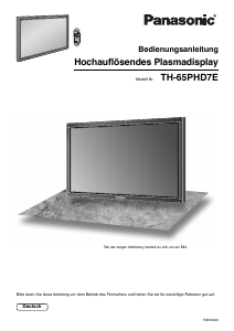 Bedienungsanleitung Panasonic TH-65PHD7EKJ Plasma fernseher