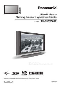 Manuál Panasonic TH-65PV500E Plazmová televize