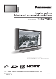 Manuale Panasonic TH-65PV500E Plasma televisore
