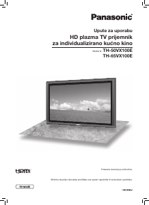 Priručnik Panasonic TH-65VX100E Plazma televizor