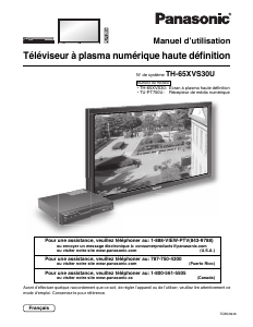 Mode d’emploi Panasonic TH-65XVS30 Téléviseur plasma