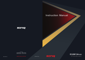 Manual Soniq E32W13A LCD Television