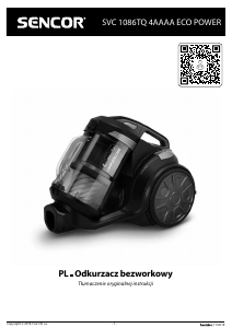 Instrukcja Sencor SVC 1086TQ Odkurzacz