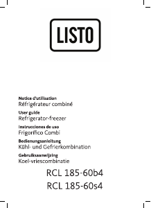 Handleiding Listo RCL 185-60b4 Koel-vries combinatie