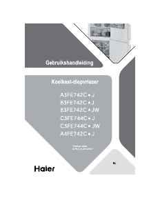 Handleiding Haier A3FE742CGBJ(EE) Koel-vries combinatie