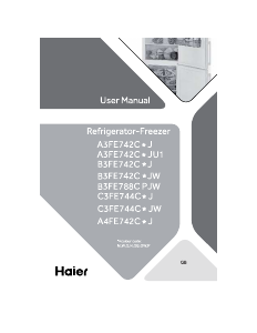 Manual de uso Haier A3FE742CGWJ(EE) Frigorífico combinado
