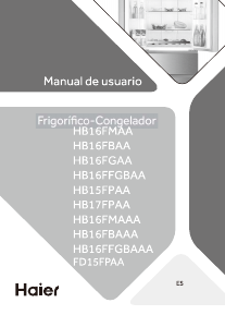 Manual de uso Haier HB15FPAA(UK) Frigorífico combinado