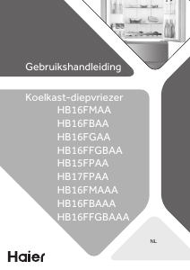 Handleiding Haier HB16FGAA Koel-vries combinatie