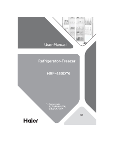 Manuál Haier HRF-450DS6(UK) Lednice s mrazákem