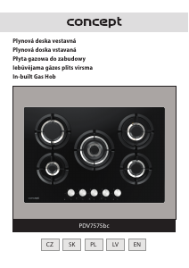 Rokasgrāmata Concept PDV7575BC Plīts virsma