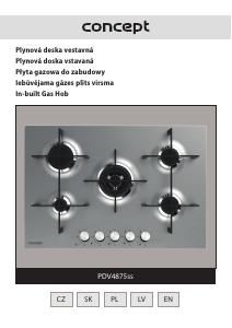 Rokasgrāmata Concept PDV4875SS Plīts virsma