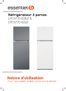 Mode d’emploi Essentiel B ERDV 170-60v2 Réfrigérateur combiné