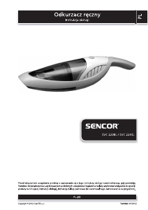 Instrukcja Sencor SVC 220BL Odkurzacz ręczny