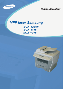 Mode d’emploi Samsung SCX-4216F Imprimante multifonction