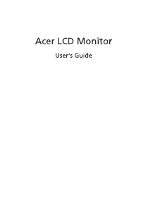 Manual Acer XZ272UV LCD Monitor