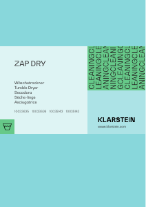 Bedienungsanleitung Klarstein 10035142 Zap Dry Trockner