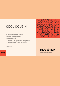Handleiding Klarstein 10034547 Cool Cousin Koel-vries combinatie