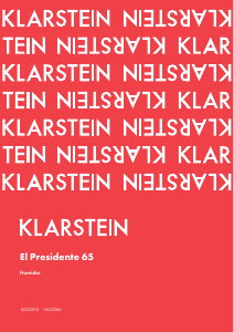 Manual de uso Klarstein 10032010 El Presidente 65 Humidor