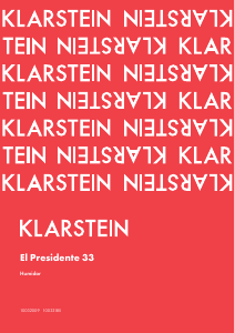 Manual de uso Klarstein 10033185 El Presidente 33 Humidor