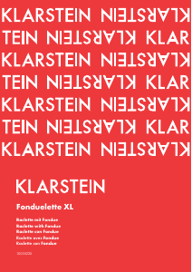 Manual Klarstein 10035220 Fonduelette XL Raclette Grill