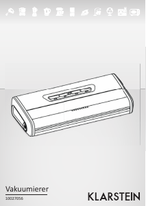 Handleiding Klarstein 10027056 Vacumeermachine