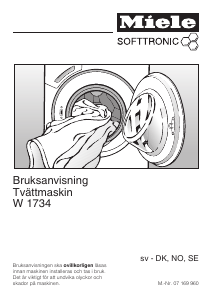 Bruksanvisning Miele W 1734 Tvättmaskin