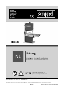 Handleiding Scheppach HBS30 Figuurzaag