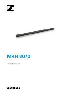 Manual Sennheiser MKH 8070 Microphone