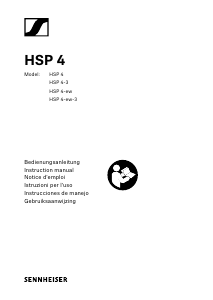 Manual de uso Sennheiser HSP 4 Micrófono