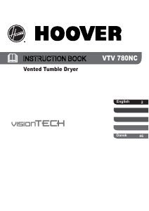 Brugsanvisning Hoover VTV 780 NC Tørretumbler