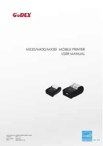 Manual GoDEX MX20 Label Printer