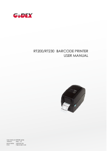 Manual GoDEX RT200 Label Printer