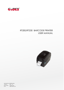 Manual GoDEX RT230 Label Printer