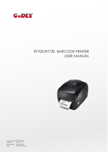 Manual GoDEX RT700 Label Printer