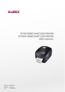 Manual GoDEX RT700iW Label Printer