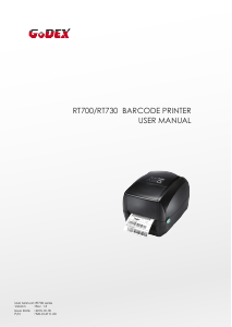 Manual GoDEX RT730 Label Printer